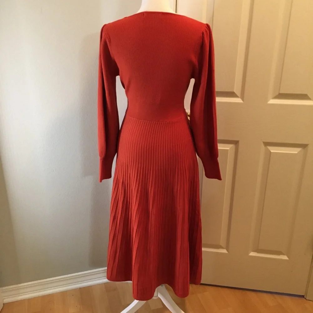 Viciall Faux Wrap Ribbed Sweater Dress - Picture 7 of 13